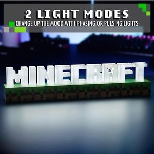 NWT! Original packaging, unopened. Minecraft Logo Light for desk or wall